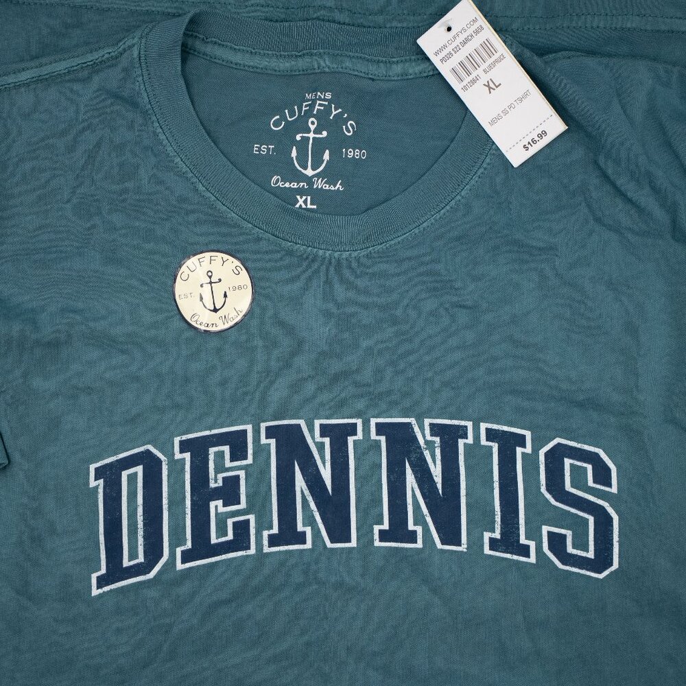 Cuffy’s Dennis Cape Cod T-Shirt XL Ocean Wash Blue Graphic Tee NWT